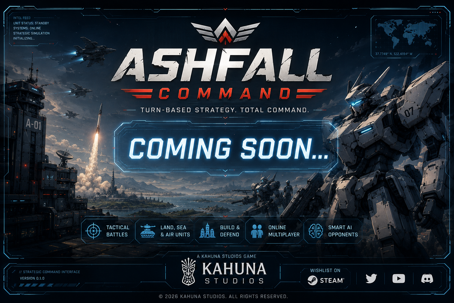 Ashfall Command — Turn-Based Strategy. Total Command. Coming Soon.